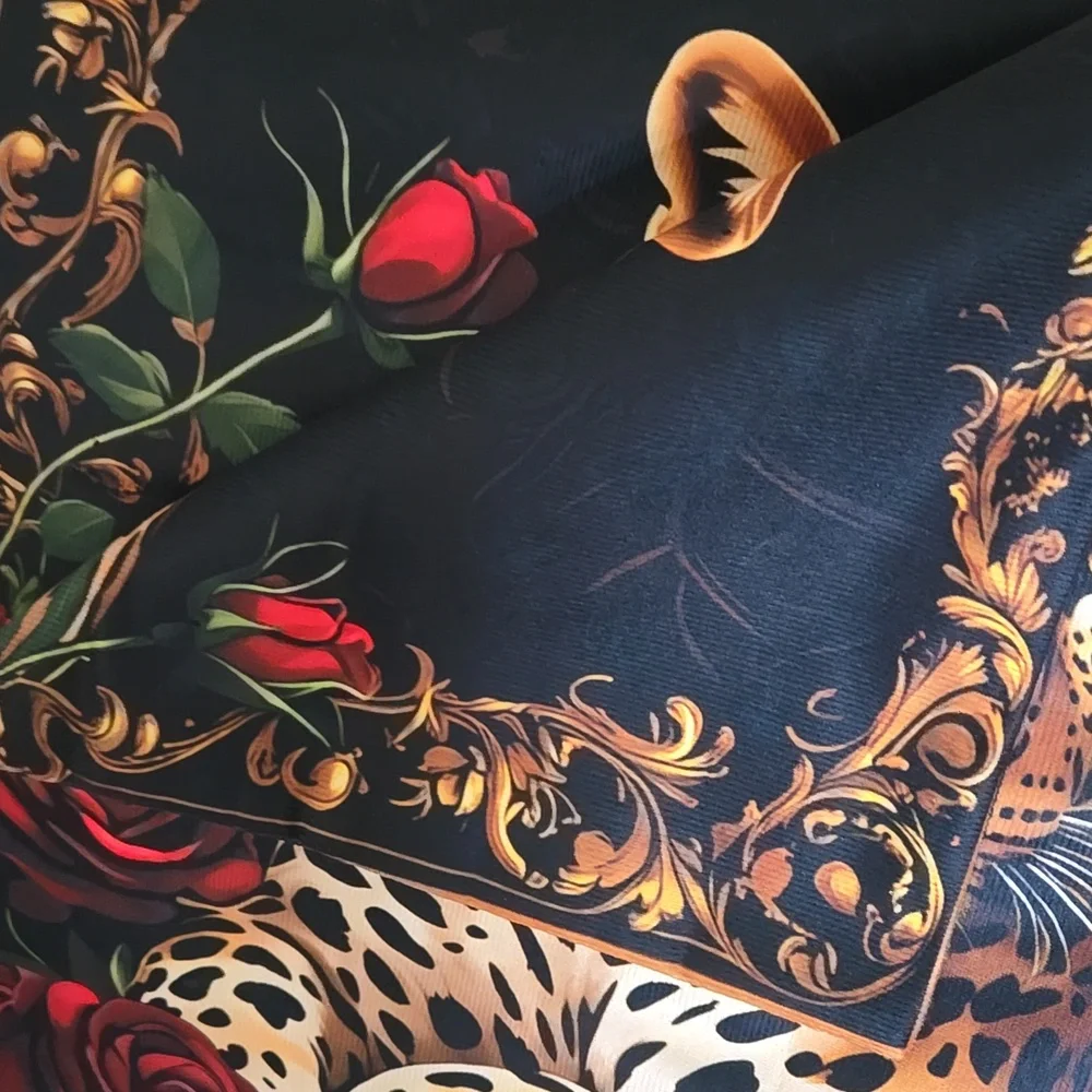 Set Elegant Black & Gold Leopard Design Throw Pillow Covers NEW 20×20